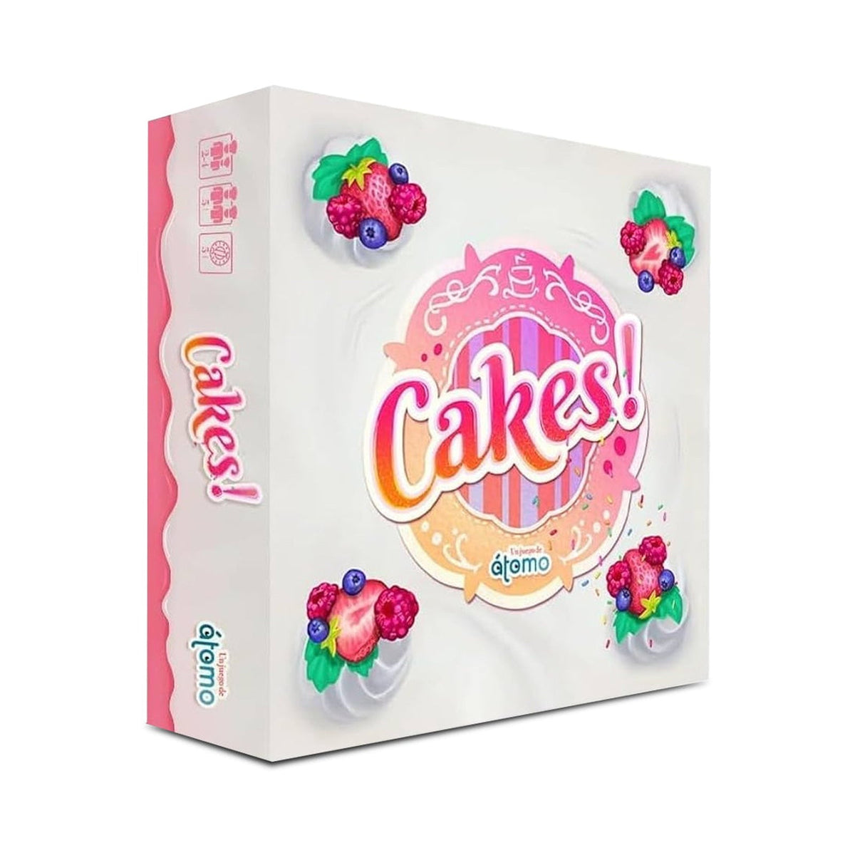 Cakes! – caja sobre fondo blanco