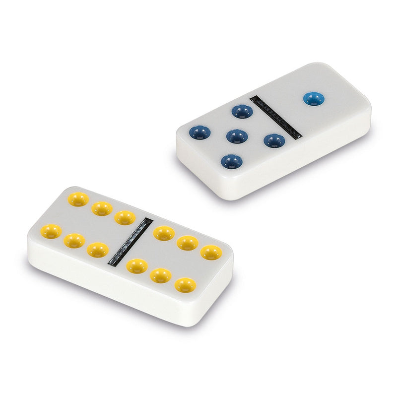 DOMINO DOBLE 6 COLORS METAL BOX — Detalle de las fichas